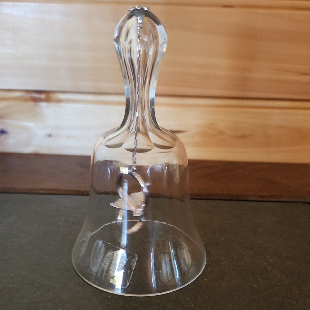 Crystal Clear Glass Bell Ornament